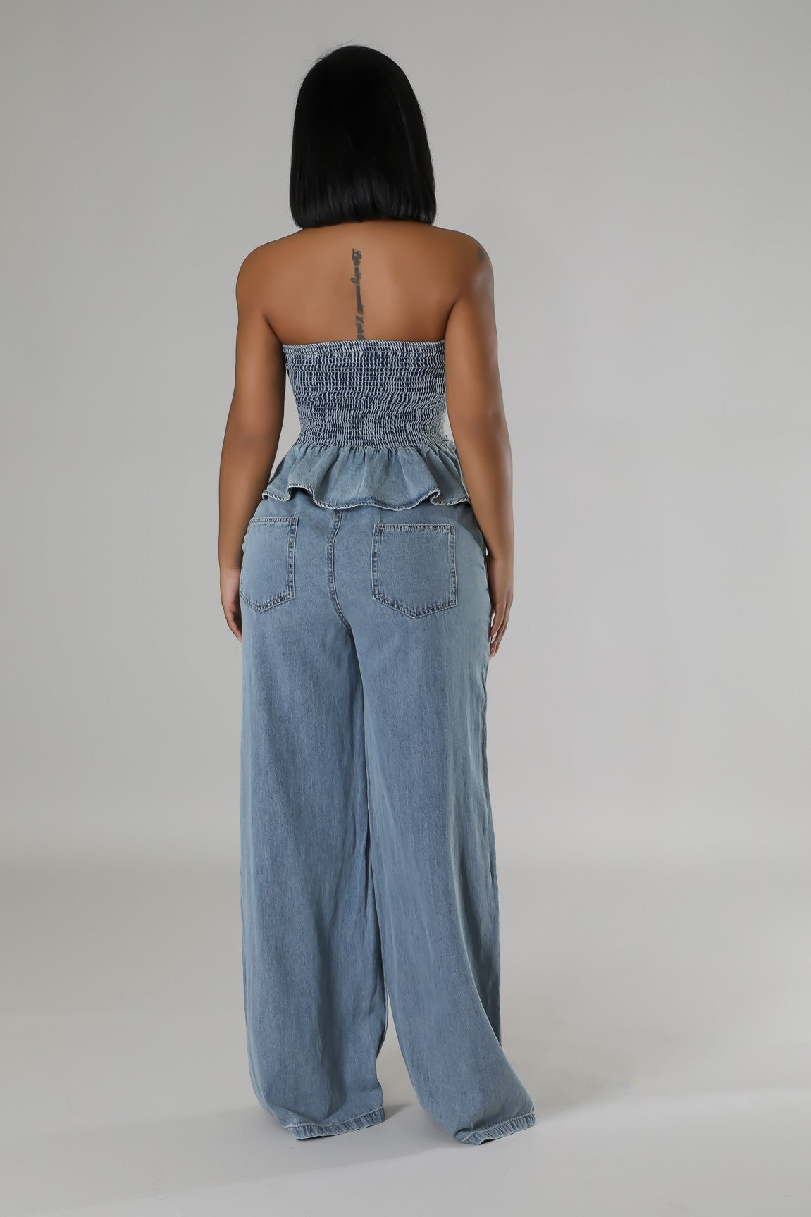 Tube Top Denim Set